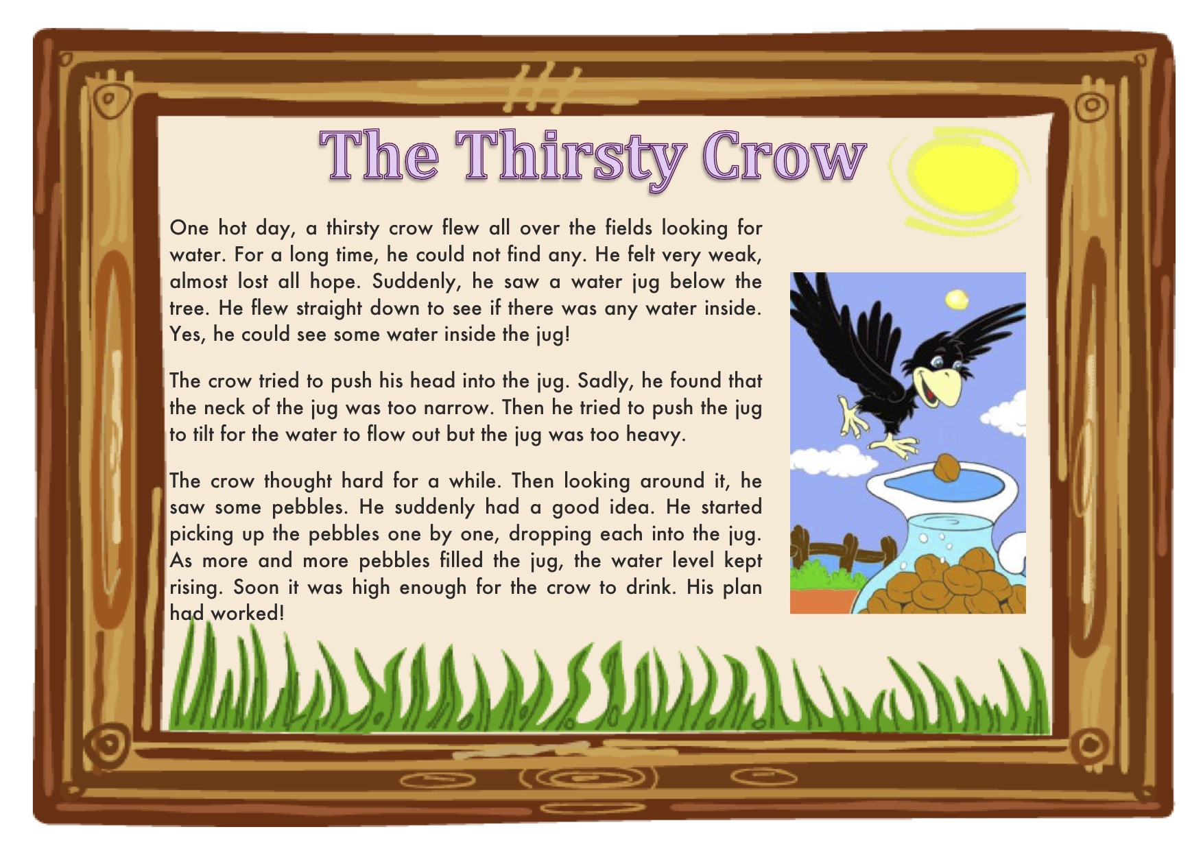 Is was very thirsty. The thirsty Crow. Crow story. The Fox and the Crow текст на английском. The story “the Fox and the Crow”..